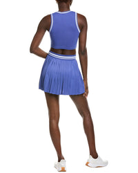Marion 2Pc Varsity Stripes Pleated Tennis Tank & Skort Set