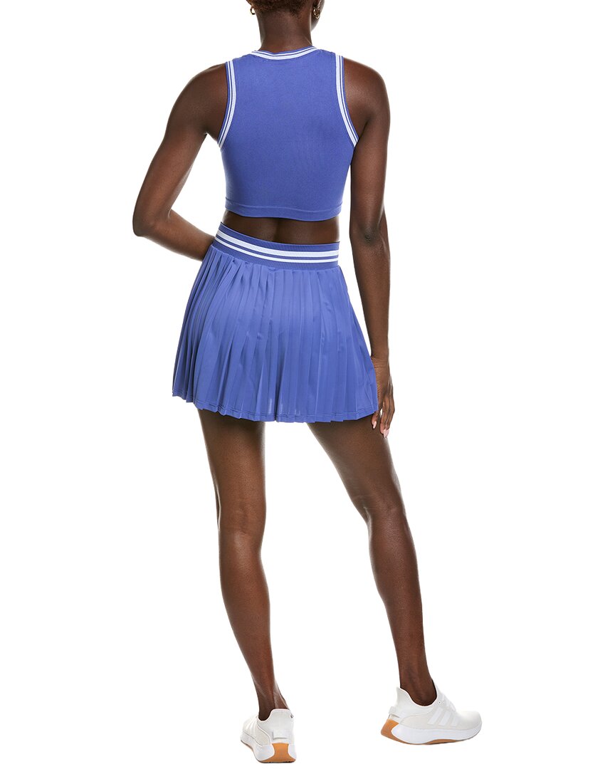 Marion 2Pc Varsity Stripes Pleated Tennis Tank & Skort Set