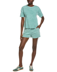 Marion 2Pc Halo Snow Washed Tee Shirt & Short Set