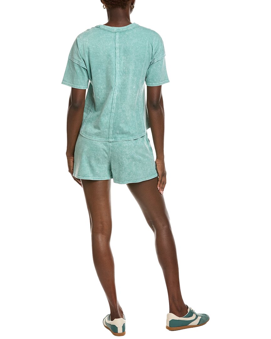 Marion 2Pc Halo Snow Washed Tee Shirt & Short Set