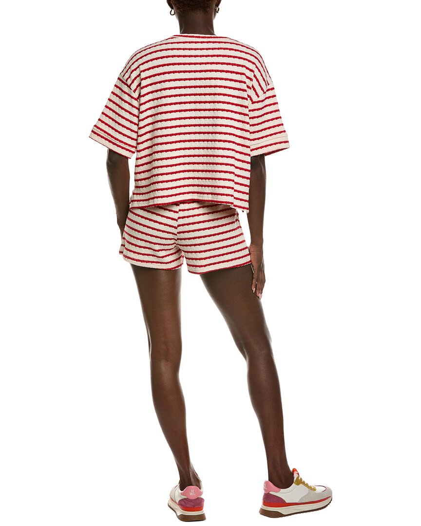 Marion 2Pc Striped Tee Shirt & Short Set
