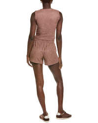 Marion 2Pc Crinkle Crop Top & Short Set