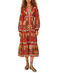 FARM Rio Farm Rio Garden Delight Midi Dress