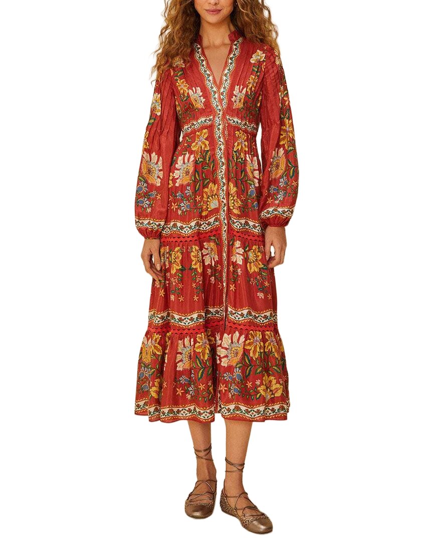 FARM Rio Farm Rio Garden Delight Midi Dress
