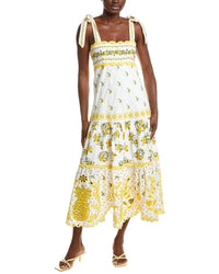 Farm Rio Sicily Richelieu Midi Dress