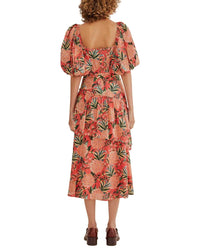 Farm Rio Pineapple Bloom Cut Out Midi Dress