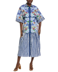 Farm Rio Fresh Table Scarf Midi Dress