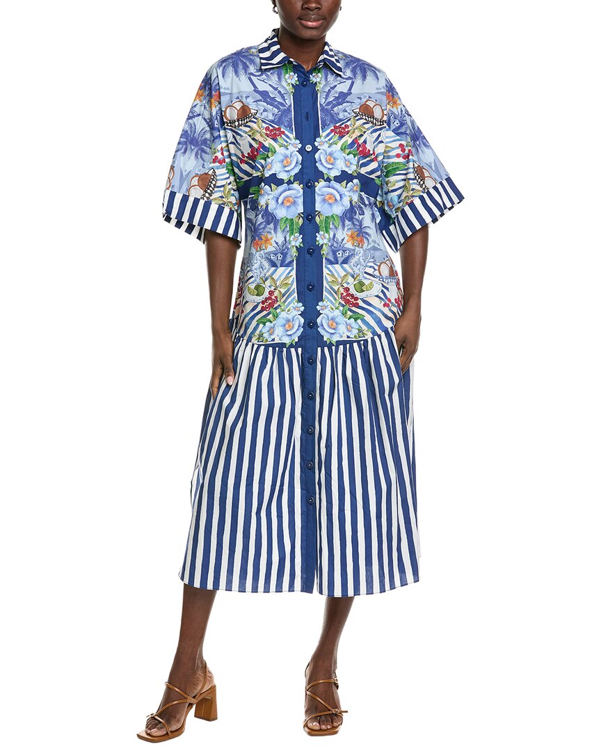 Farm Rio Fresh Table Scarf Midi Dress
