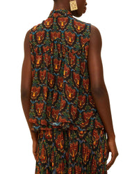 Farm Rio Boho Panther Sleeveless Blouse