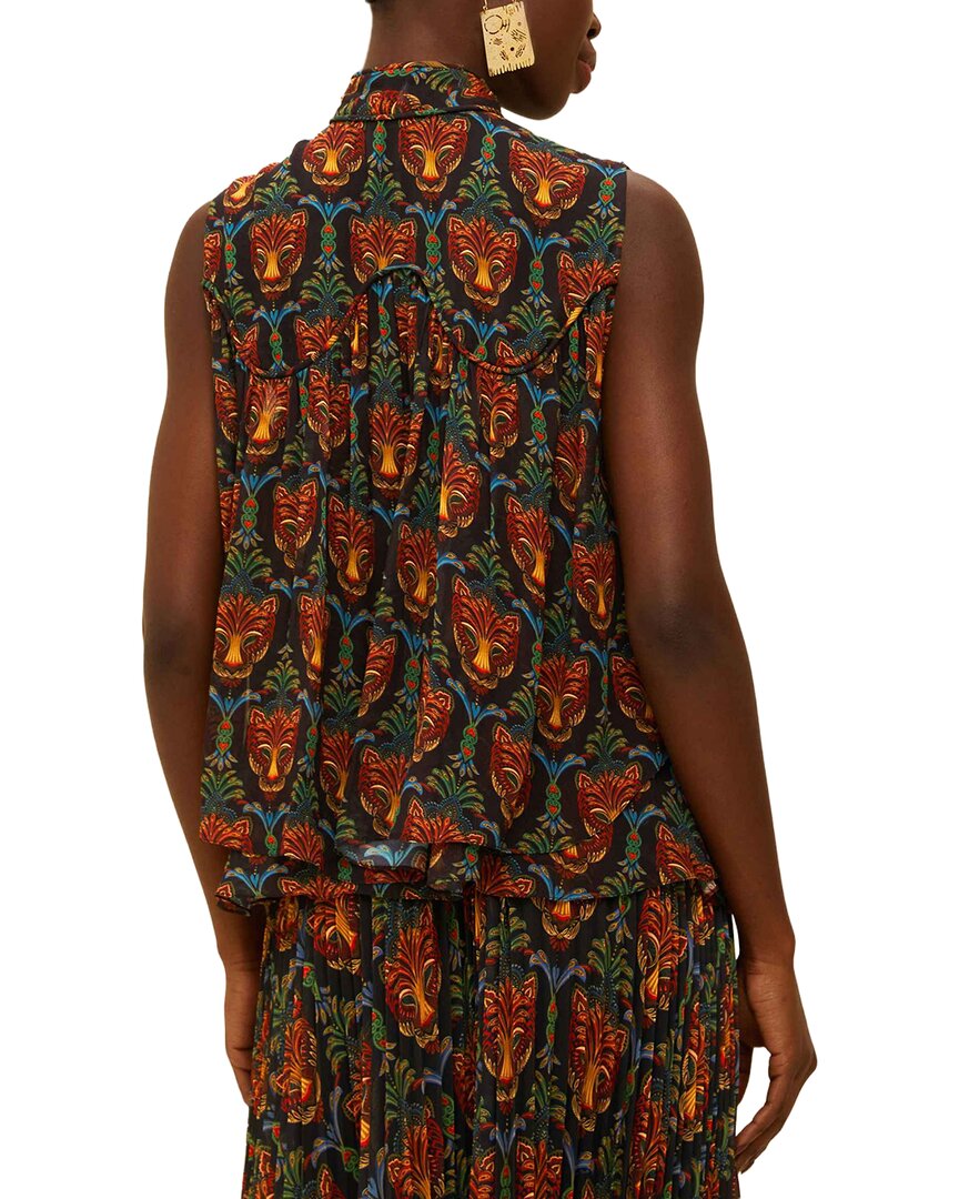 Farm Rio Boho Panther Sleeveless Blouse