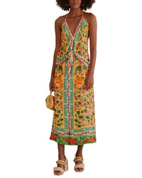 Farm Rio Heart Ivy Scarf Light Midi Skirt