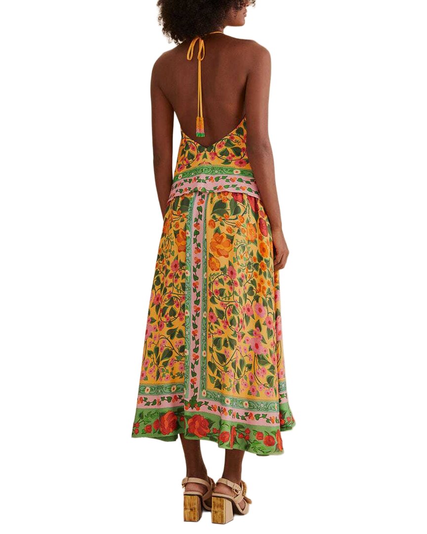 Farm Rio Heart Ivy Scarf Light Midi Skirt