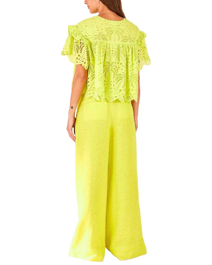 FARM Rio Farm Rio Lime Palm Tree Richilier Blouse