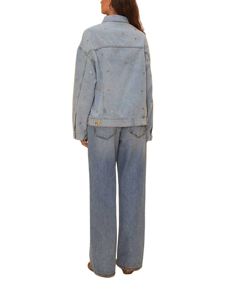 Farm Rio Bows Embroidered Denim Pant