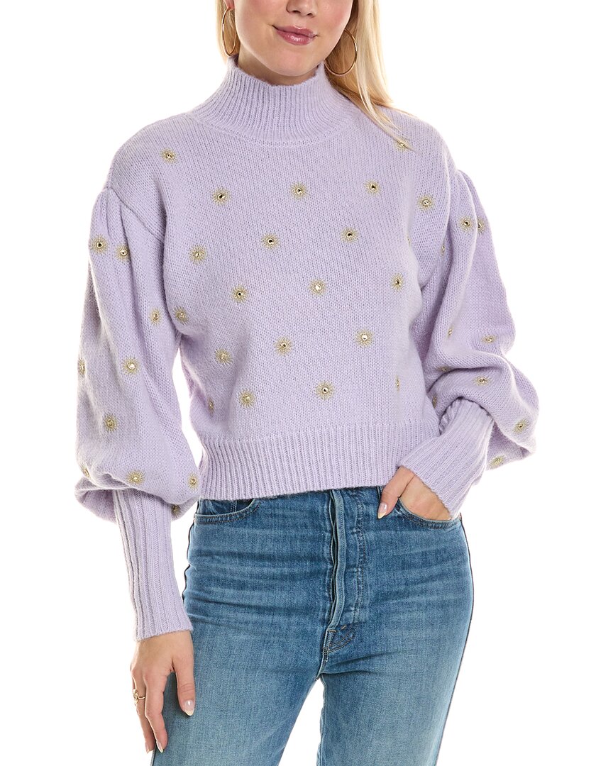Farm Rio Mirror Embroidery Knit Sweater