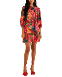Farm Rio Rooster Leaves Mini Dress