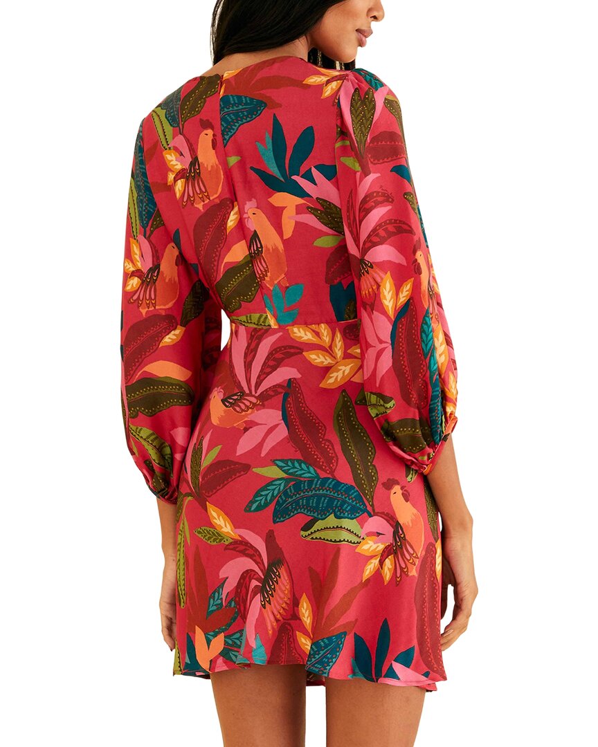 Farm Rio Rooster Leaves Mini Dress