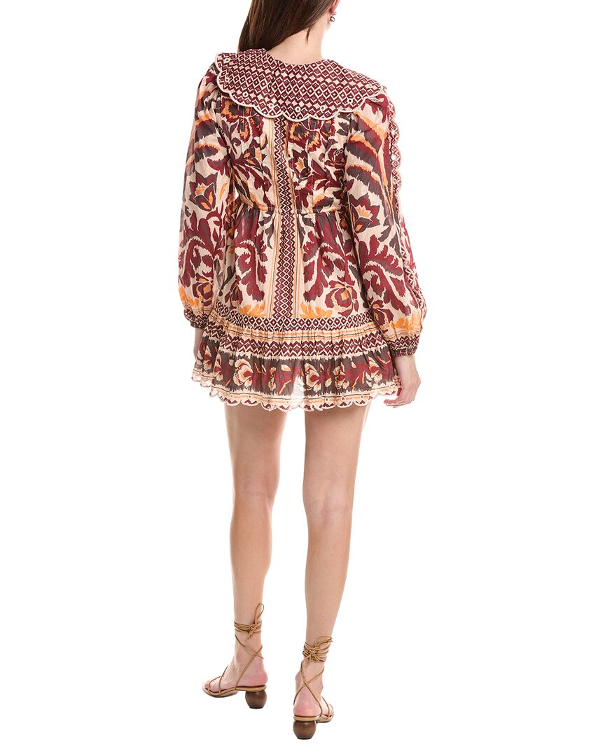 Farm Rio Toucans Scarf Cream Mini Dress