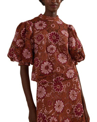 Farm Rio Gigi Tapestry Guipure Blouse