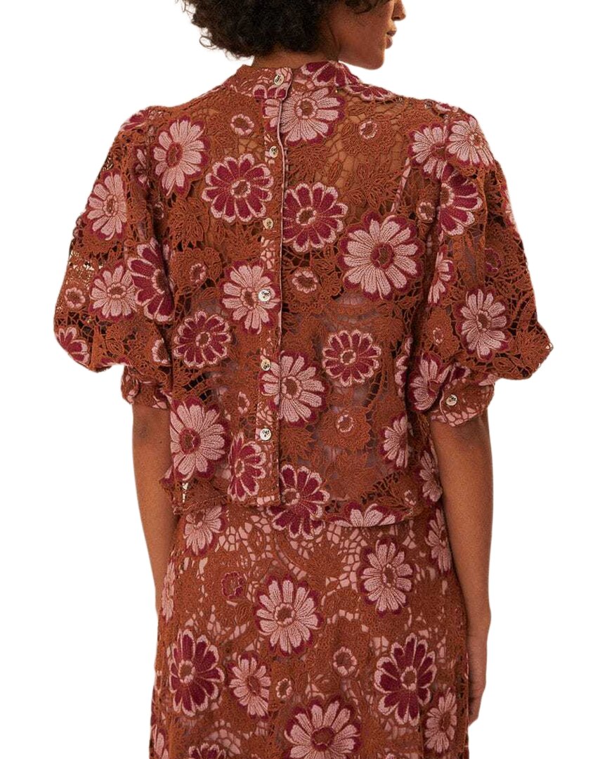 Farm Rio Gigi Tapestry Guipure Blouse