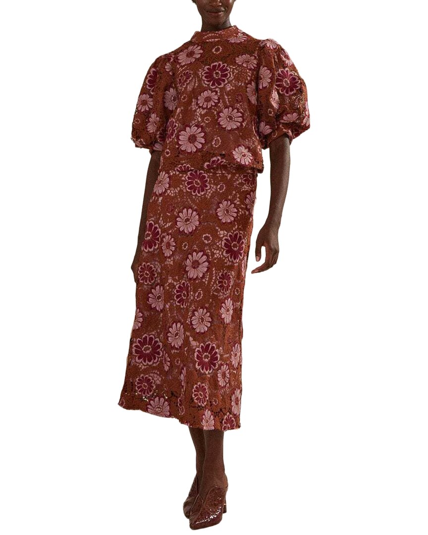 Farm Rio Gigi Tapestry Guipure Skirt