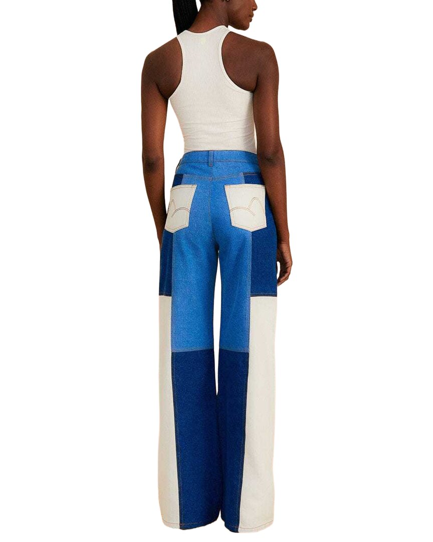 Farm Rio Patch Denim Wide Pant