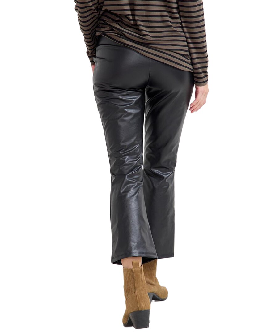 Hatch The Vegan Stretch Leather Crop Flare Pant