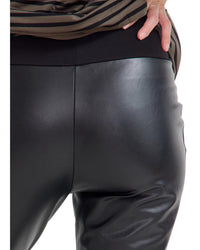Hatch The Vegan Stretch Leather Crop Flare Pant