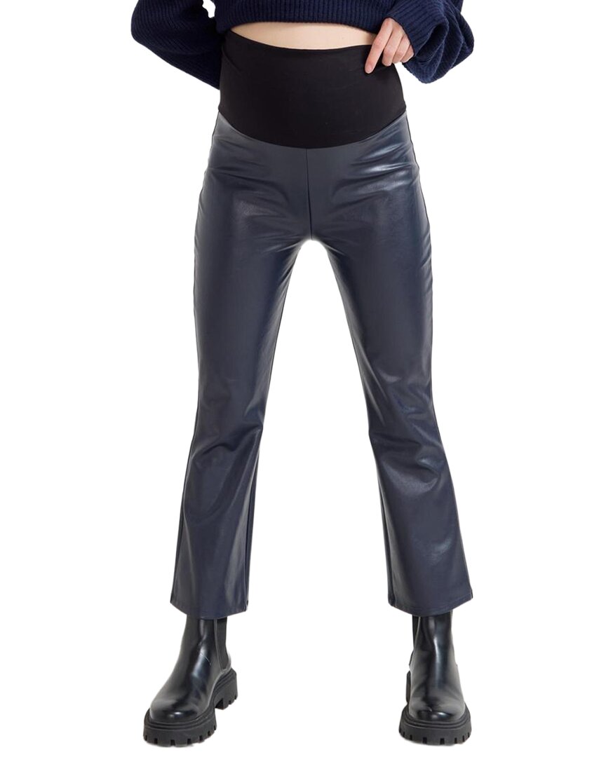 Hatch The Vegan Stretch Leather Crop Flare Pant