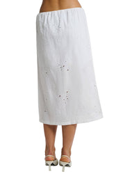 Onia Linen-Blend Midi Skirt