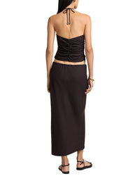 Onia Linen-Blend Midi Skirt
