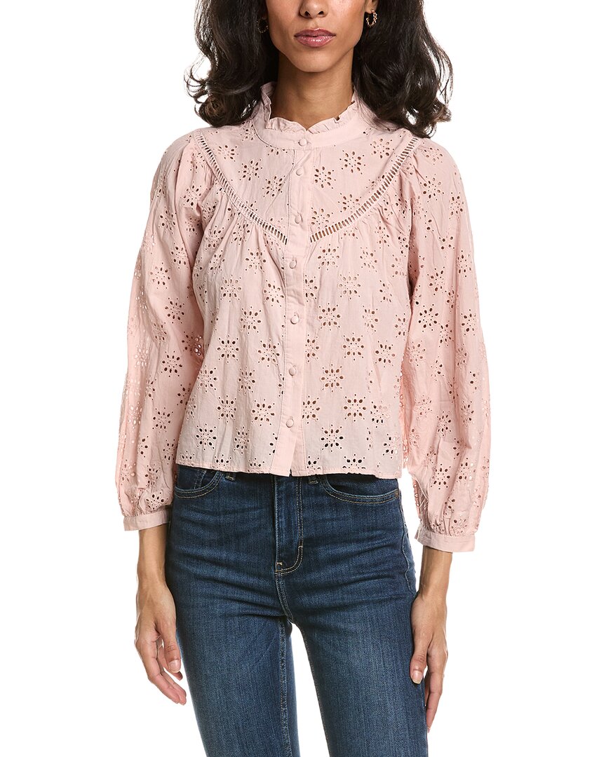 To My Lovers Eyelet Embroidered Top