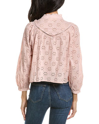 To My Lovers Eyelet Embroidered Top