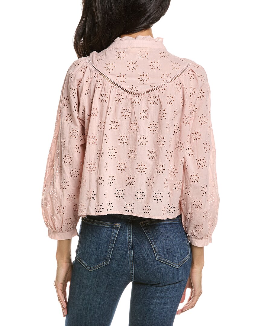 To My Lovers Eyelet Embroidered Top