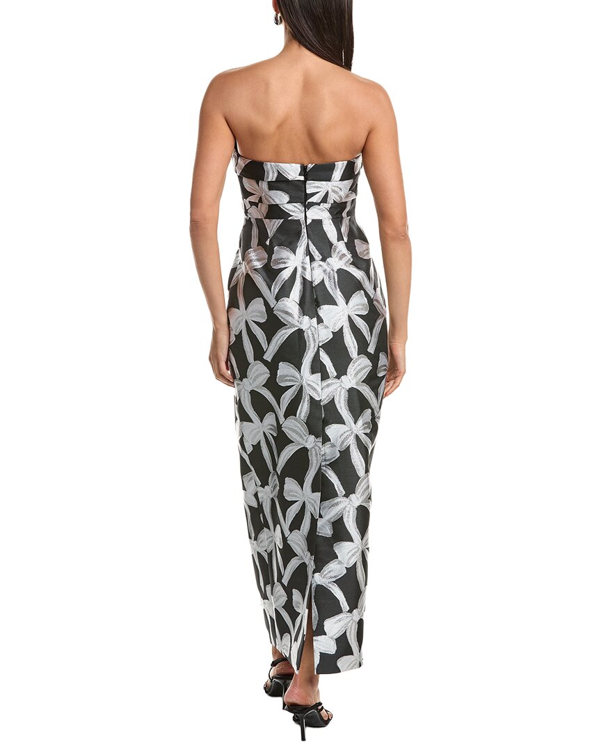 Milly Donna Ribbon Jacquard Heart Neck Dress