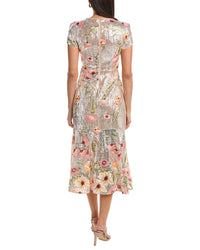 Milly Tahlia Floral Sequins Embroidery Dress