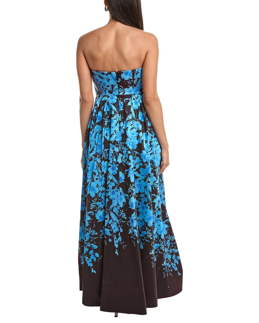 Milly Winona Flower Strapless Maxi Dress
