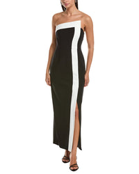 Milly Garcelle Strapless Asymmetric Column Gown