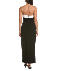 Milly Garcelle Strapless Asymmetric Column Gown