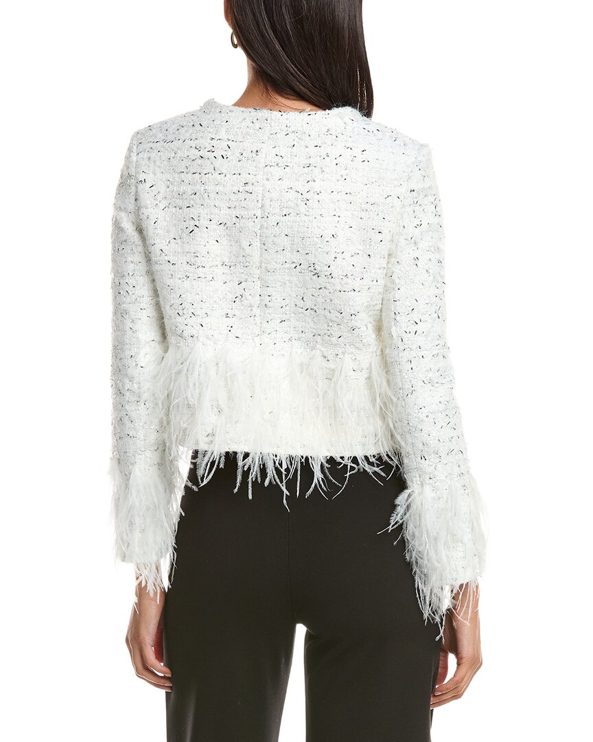Milly Richele Metallic Tweed Button Up Jacket