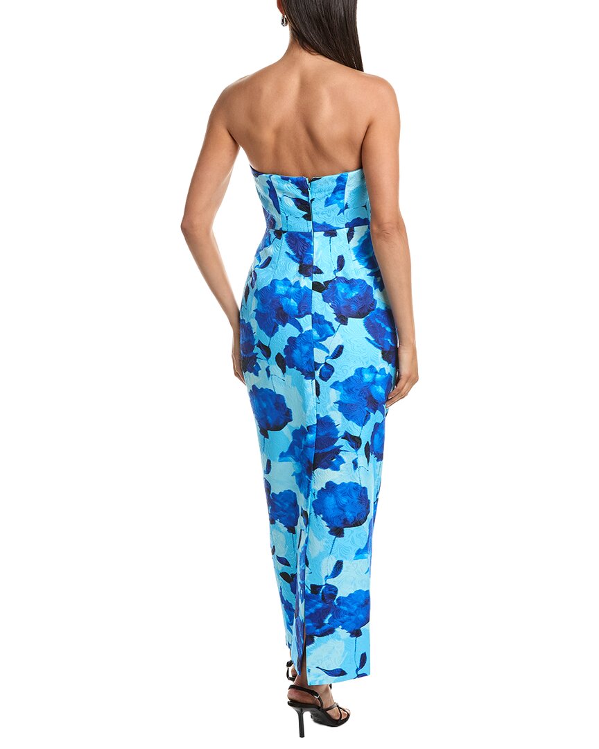 Milly Orion Blurred Blossom Jacquard Midi Dress