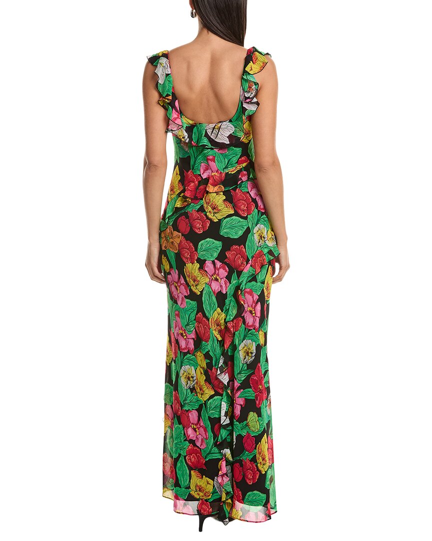 Milly Tulip Rosette Ruffle Maxi Dress