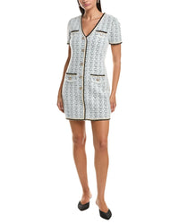 Milly Braided Wool-Blend Mini Dress