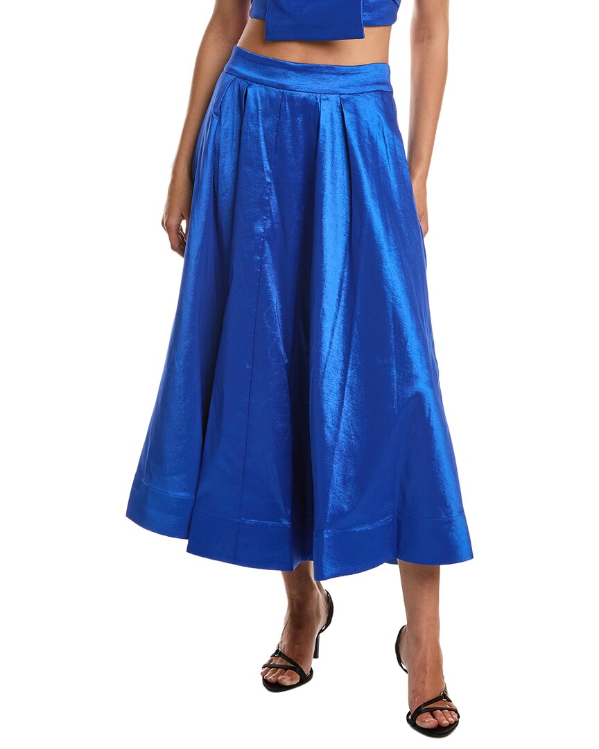 Milly Juliet Taffeta Midi Skirt