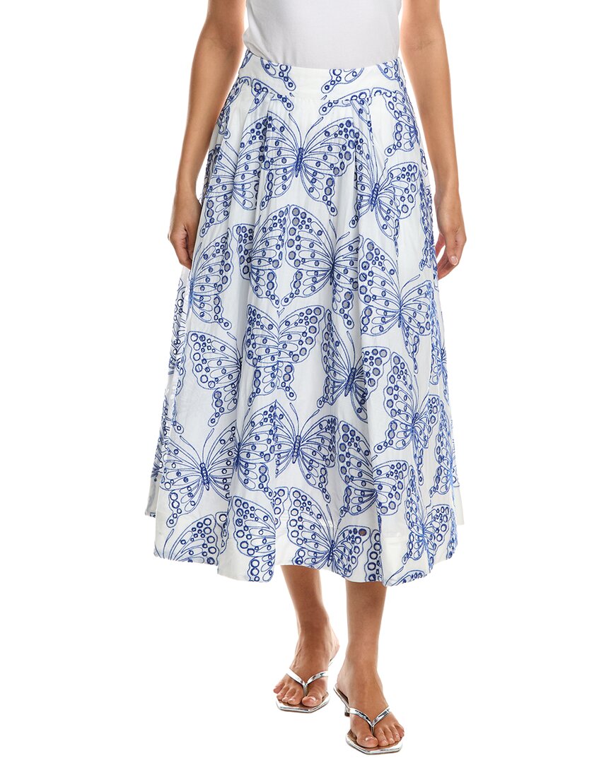Milly Butterfly Eyelet A-Line Skirt