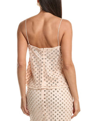 Milly Rylan Sequin Embroidered Netting Tank