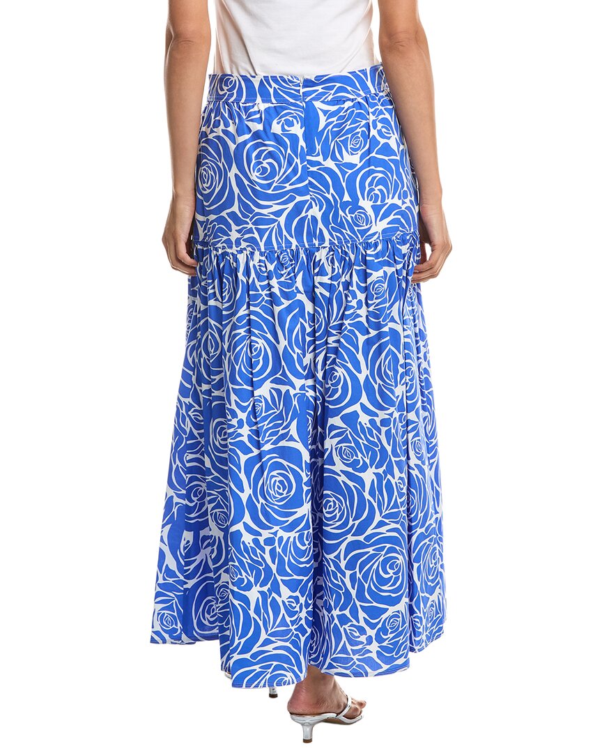 Milly Noemi Poplin Tiered Maxi Skirt