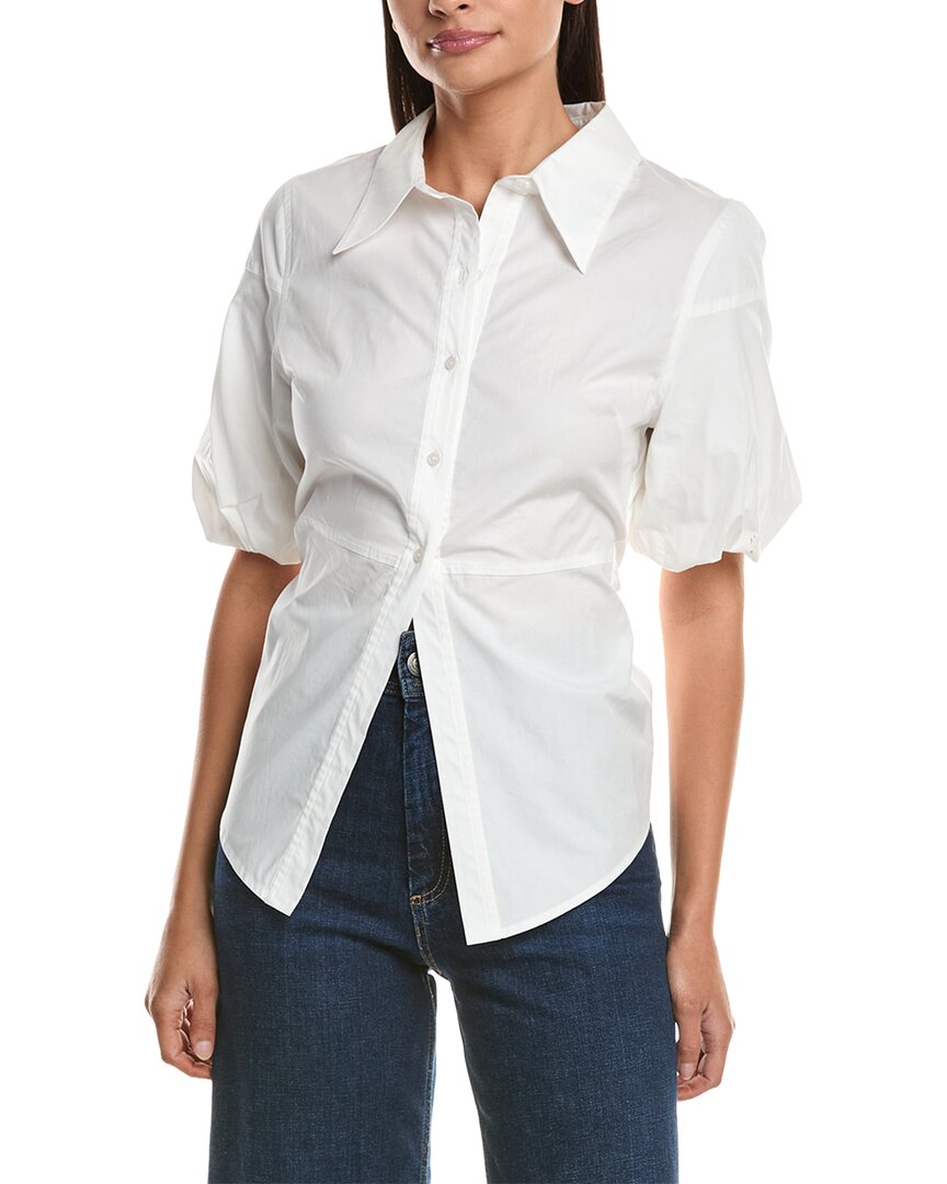 Milly Tie Back Poplin Button Down Shirt