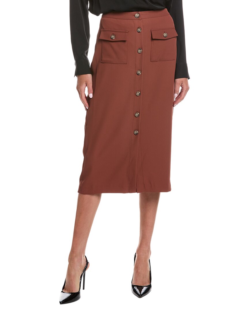 Laundry by Shelli Segal Laundry By Shelli Segal Button Front Midi Skirt