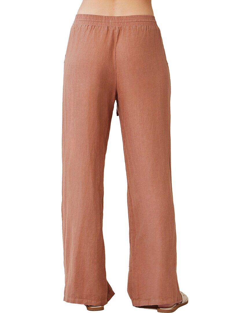 Bella Dahl Side Slit Linen Wide Leg Pant